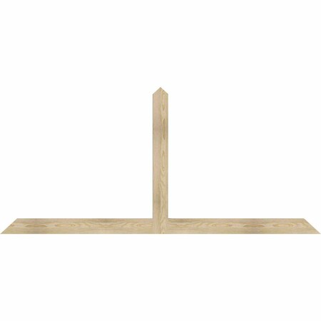 Ekena Millwork Portland Rough Sawn Timber Gable Bracket, Douglas Fir, 84"W x 38"H x 2"D x 4"F, 11/12 Pitch GBW084X38X0204POR00RDF